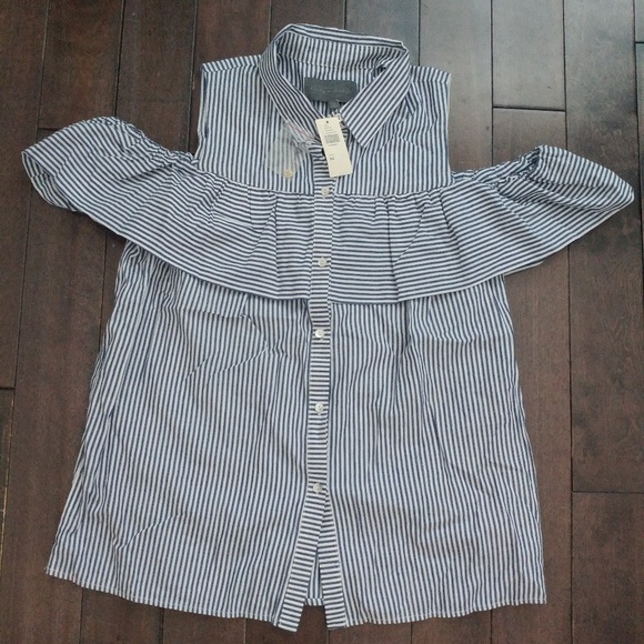 Sunday in Brooklyn Scilla Cold Shoulder Stripe Top - Picture 3 of 6